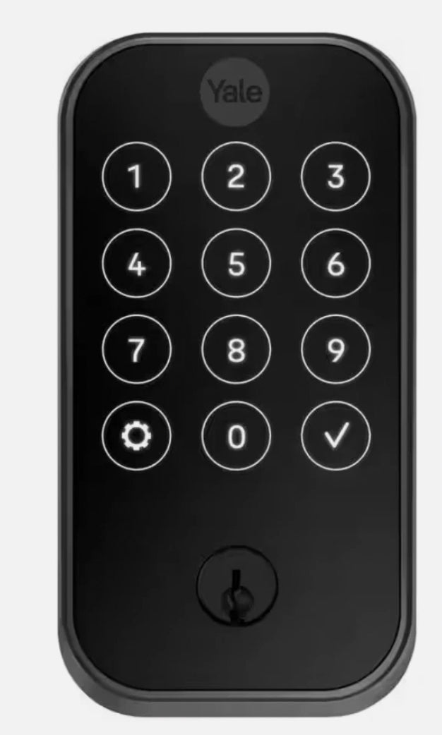 YALE YRD420 KEYPAD only + 1 KEY NEW BSP Version Black Suede