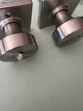 Kwikset SmartKey Satin Nickel One Sided Cylinder Door Handleset 97402-857 NEW